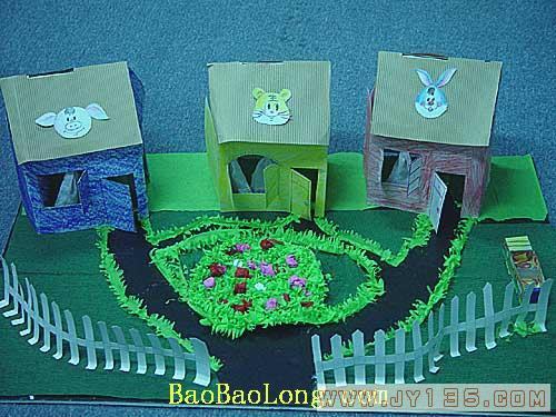 扬州幼儿园教师手工作品:房子_幼儿园幼儿绘画