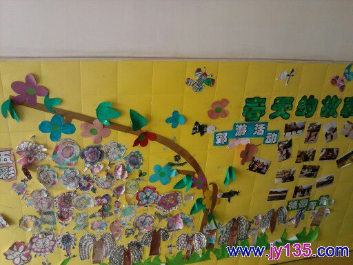 春天的主题墙设计,幼儿园春天主题墙设计_幼儿