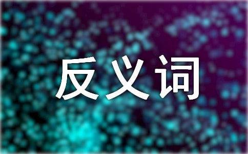反义词教案(通用17篇)