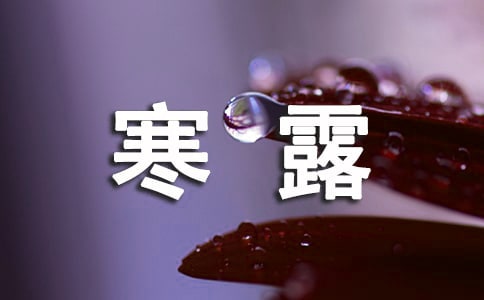 【精】寒露节气寄语15篇