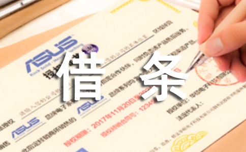 正规借条的写法