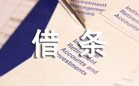 正规借条