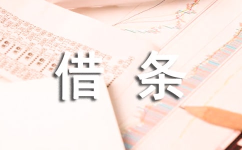 抵押借条模板