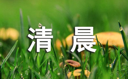 清晨的寄语