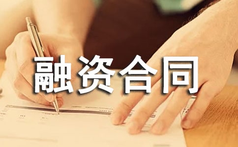 融资合同范文锦集八篇